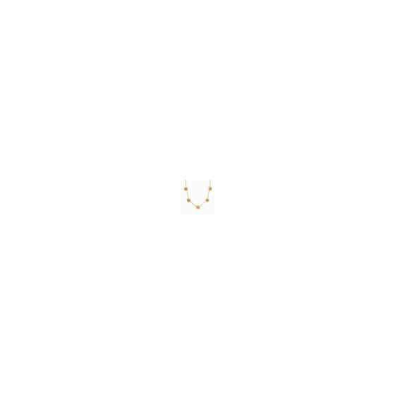 A symbol of soft romance, the Julie Vos Bloom Delicate Station Necklace features golden flower stations delicately placed along a refined rope chain. The tender floral touch adds an ethereal elegance, making it perfect for layering or wearing solo for a w