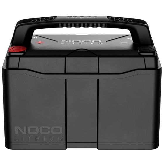 Introducing the all-new NOCO Lithium NLX31 12V Lithium-Ion LiFePO4 Dual-Purpose Battery, a Group 31 battery, rated at 120Ah (1536Wh) with 1600-amps of starting power. It's better than lead-acid in almost every way. No sulfation, lighter in weight, higher 