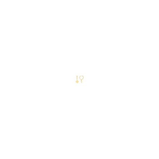 These lightweight earrings are the perfect way to make a statement without causing discomfort. They feature a 10mm baby hoop with a dangling puffy heart. 14kt Yellow Gold Mini Huggie Hoop Earrings with Heart Drop is perfect for everyday.