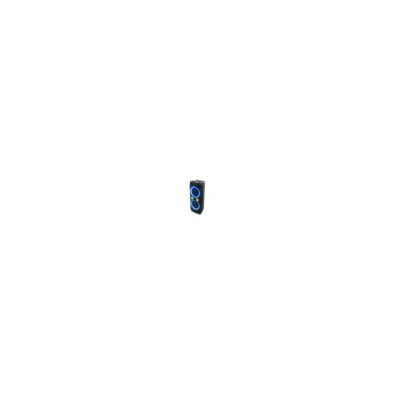 The rechargeable premium party speaker is a portable sound system designed to deliver clear, powerful audio for any event. It offers wireless connectivity for easy music streaming and often includes features like built-in lights and microphone support. Wi