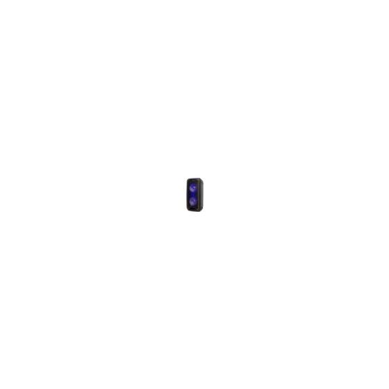 The rechargeable party trolley speaker is a portable audio system designed for easy transportation and powerful sound delivery at events, gatherings, or outdoor activities. Featuring LED lighting effects that pulse to the beat of the music, creating an en