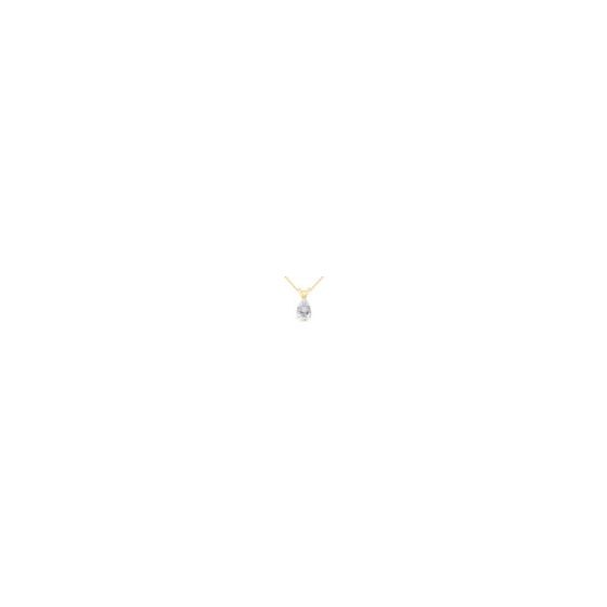 The 2.00 ct Lab-Grown Pear-Shaped Diamond  Pendant in 14K Yellow Gold with 18