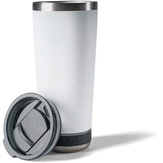 VIBE 18 oz Tumbler - Choice of 1 BASE:SoloSpeaker Powerbank Beacon-White