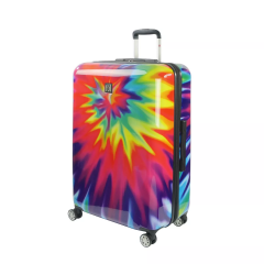 FUL Tie-dye Swirl 28 Inch Expandable Spinner Rolling Luggage Suitcase, ABS Hard Case, Upright, Tie-dye