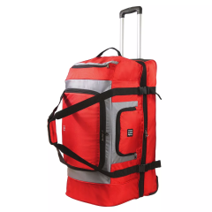 FUL Rig 30in Rolling Duffel Bag, Red/Grey