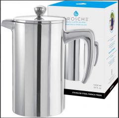 French Press: DUBLIN 8 Cup Stainless Steel french press double walled