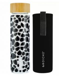 Venice Glass Water Bottle - Giraffe - 650ml 22 fl oz