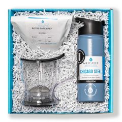 Steep and Go Plus Tea Gift Basket - ABERDEEN Large Easy Pour Tea Steeper, CHICAGO STEEL 22oz Insulated Bottle, 100g Royal Earl Grey Tea