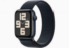 Apple Watch SE GPS 44mm Midnight Aluminum Case with Midnight Sport Loop