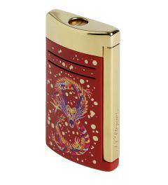 S.T. Dupont Lighter Maxijet Year Of The Dragon in Burgundy and Gold