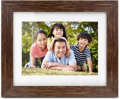 7" Distressed Wood Digital Photo Frame with Auto Slideshow Feature (800 x 600 res)