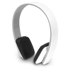 Bluetooth Wireless Stereo Headphones with Built-In Battery - White