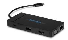 Aluratek USB-C 4K HDMI Dual Display Docking Station Hub & Card Reader Adapter w/ 100W PD