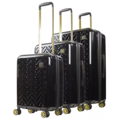 Ful Groove Hardside Spinner 3 Pc luggage Set, Black