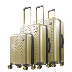 Ful Groove Hardside Spinner 3 Pc luggage Set, Gold