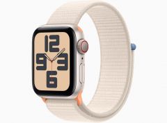 Apple Watch SE GPS + Cellular 40mm Starlight Aluminum Case with Starlight Sport Loop