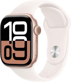 Apple Watch Series 10 GPS 42mm Rose Gold Aluminum Case with Light Blush Sport Band - M/L