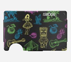 The Ridge Neon Tiki RFID-Blocking Wallet w/ Cash Strap & Money Clip