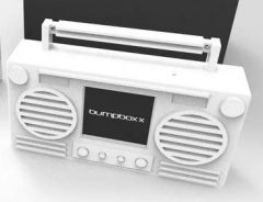 Bumpboxx Microboom Wearable Bluetooth Speaker Boombox - White