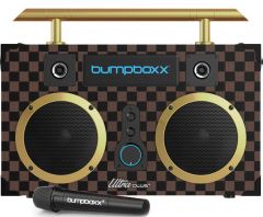 Bumpboxx Ultra+ Bluetooth Boombox with Microphone - Brown Checkered