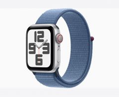 Apple Watch SE GPS + Cellular 40mm Silver Aluminum Case with Winter Blue Sport Loop