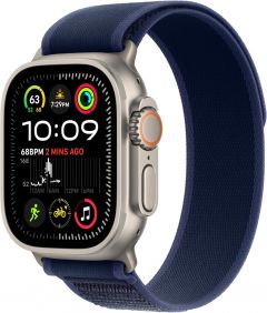 Apple Watch Ultra 2 GPS + Cellular 49mm Natural Titanium Case with Blue Trail Loop - S/M