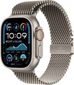 Apple Watch Ultra 2 GPS + Cellular 49mm Natural Titanium Case with Natural Titanium Milanese Loop - M