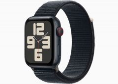 Apple Watch SE GPS + Cellular 44mm Midnight Aluminum Case with Midnight Sport Loop