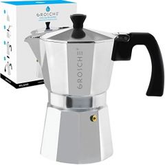 Stovetop Espresso Coffee Maker: Milano - Silver, 6 cup