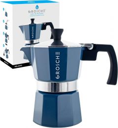 Stovetop Espresso Coffee Maker: Milano - Blue, 3 cup