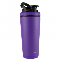 26oz Insulated Stainless Steel Shaker Bottle- Shaker lid w/handle & agitator-Purple