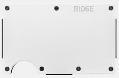 The Ridge Matte White Aluminum RFID-Blocking Wallet w/ Money Clip