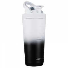 26oz Insulated Stainless Steel Shaker Bottle-Black/White Ombre