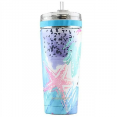 IceShaker 26oz Insulated Stainless Steel Shaker Bottle- Flex Lid w/Straw-Starfish