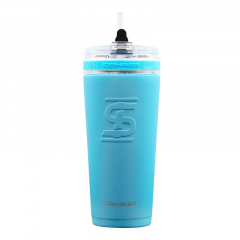 IceShaker 26oz Insulated Stainless Steel Shaker Bottle- Flex Lid w/Straw-CaribbeanBlue