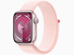 Apple Watch Series 9 GPS 41mm Pink Aluminum Case with Light Pink Sport Loop