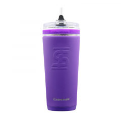 IceShaker 26oz Insulated Stainless Steel Shaker Bottle- Flex Lid w/Straw-Purple