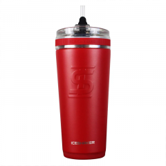 IceShaker 26oz Insulated Stainless Steel Shaker Bottle- Flex Lid w/Straw-Red