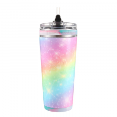 IceShaker 26oz Insulated Stainless Steel Shaker Bottle- Flex Lid w/Straw-Mermaid