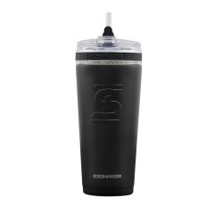 IceShaker 26oz Insulated Stainless Steel Shaker Bottle- Flex Lid w/Straw-Obsidian