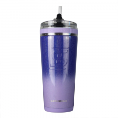 IceShaker 26oz Insulated Stainless Steel Shaker Bottle- Flex Lid w/Straw-Lilac Dreaming