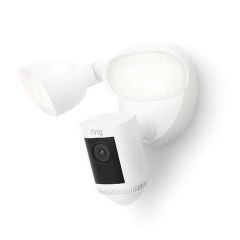 Ring Floodlight Cam Wired Pro with Bird’s Eye View and 3D Motion Detection-White