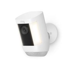 Ring Spotlight Cam Pro, Battery | 3D Motion Detection, Two-Way Talk with Audio+, and Dual-Band Wifi (2022 release) white