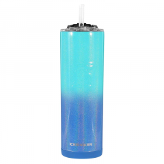 IceShaker 20oz Insulated Stainless Steel Skinny - Tumbler w/Straw & Lid-Ocean Breeze