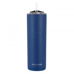 IceShaker 20oz Insulated Stainless Steel Skinny - Tumbler w/Straw & Lid-Navy