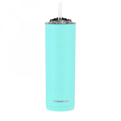 IceShaker 20oz Insulated Stainless Steel Skinny - Tumbler w/Straw & Lid-Mint