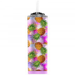 IceShaker 20oz Insulated Stainless Steel Skinny - Tumbler w/Straw & Lid-Pineapple