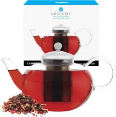 Infuser teapot: Cambridge Large 2000ml glass teapot with SS infuser