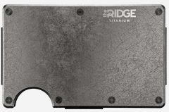 The Ridge Wallet RFID-Blocking with Cash Strap in Stonewashed Titanium