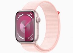 Apple Watch Series 9 GPS 45mm Pink Aluminum Case with Light Pink Sport Loop